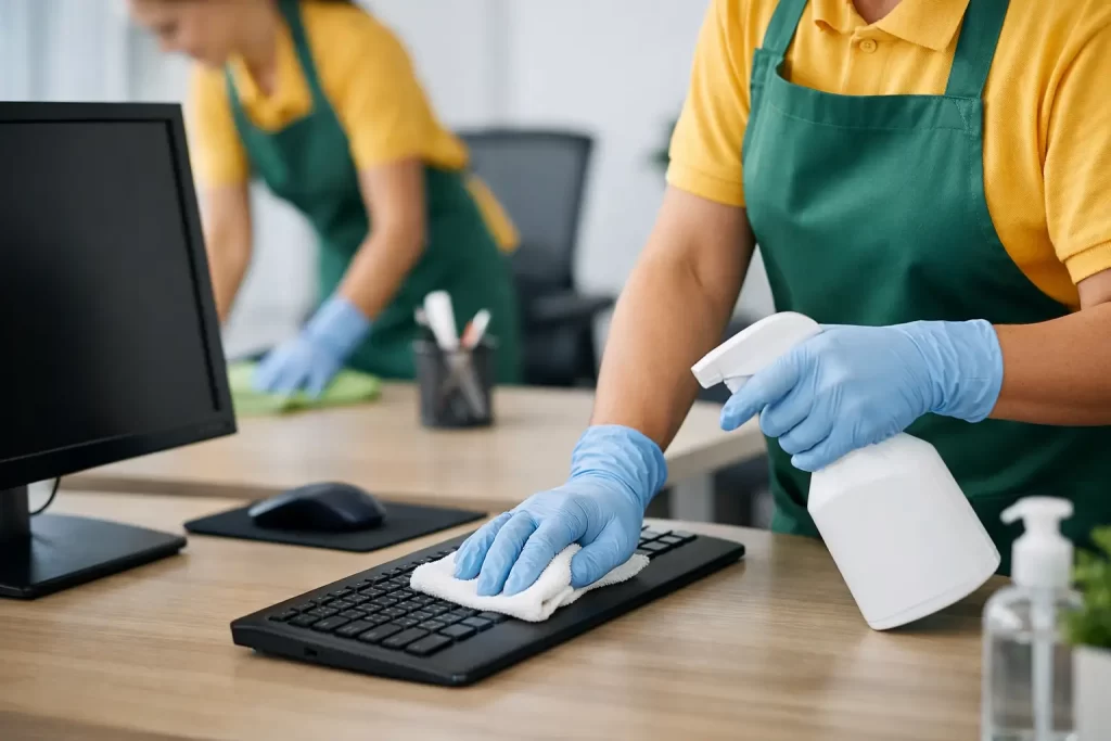 How to Sanitize Office Workstations Safely